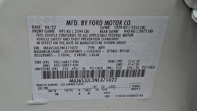 2022 Ford EcoSport SES