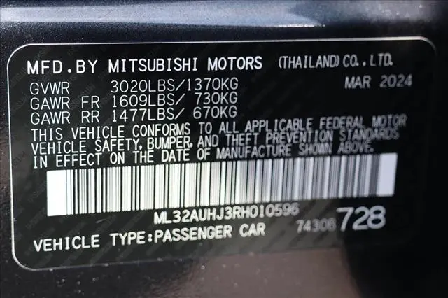 2024 Mitsubishi Mirage - $11,398