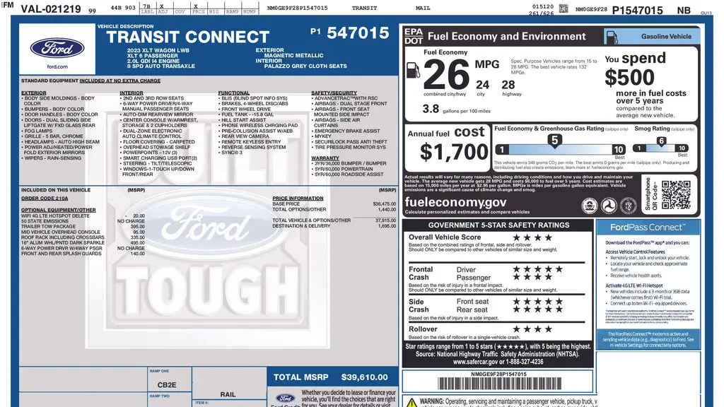 2023 Ford Transit Connect XLT