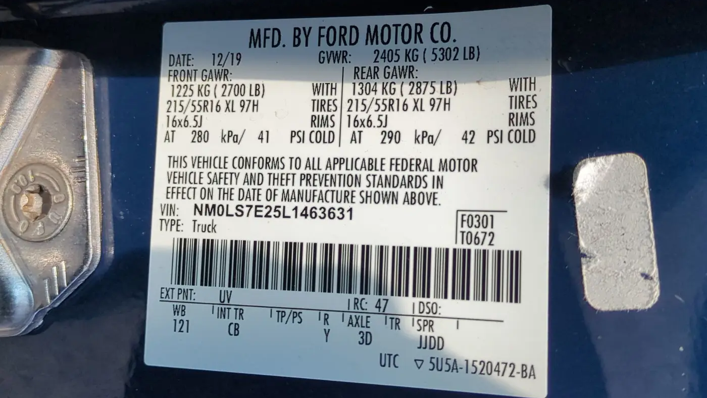 2020 Ford Transit Connect XL