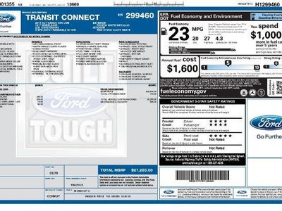 2017 Ford Transit Connect XLT 4DR LWB Cargo Mini-Van W/REAR Cargo Doors