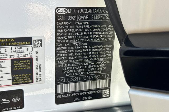2022 Land Rover Range Rover - $45,500