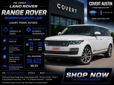 2020 Land Rover Range Rover AWD Supercharged LWB 4DR SUV