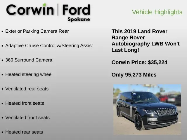 2019 Land Rover Range Rover - $35,224