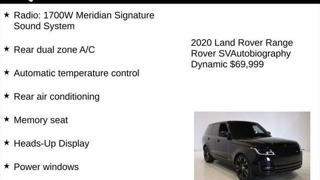 2020 Land Rover Range Rover SVAutobiography Dynamic