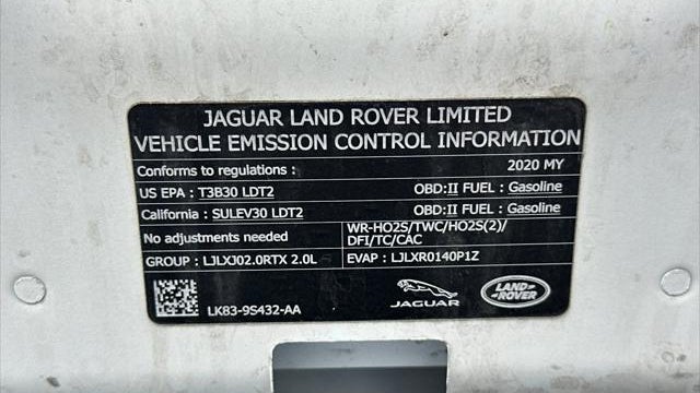 2020 Land Rover Range Rover Velar P250 S