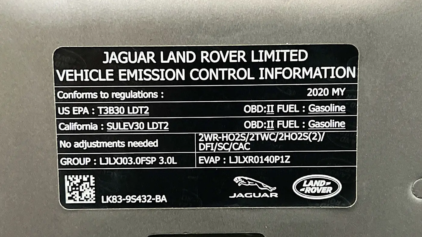 2020 Land Rover Range Rover Velar P340 S