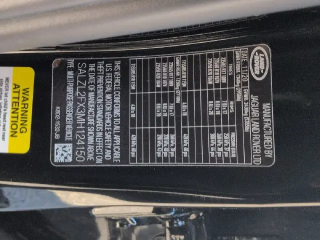 2021 Land Rover Range Rover Evoque - $21,899