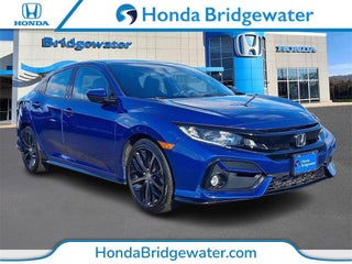 2020 Honda Civic with Aegean Blue Metallic Exterior