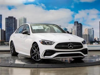 2025 Mercedes-Benz C-Class with Manufaktur Moonlight White Metallic Exterior