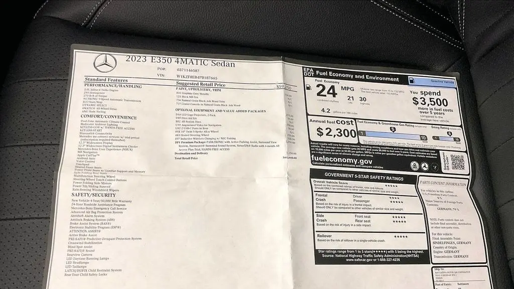 2023 Mercedes-Benz E-Class E 350 4MATIC