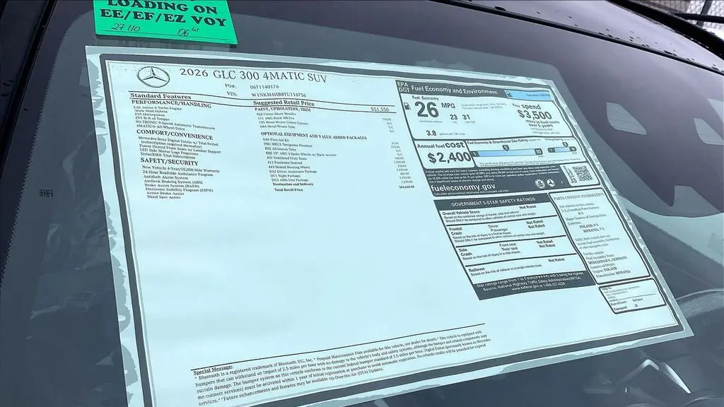 2026 Mercedes-Benz GLC GLC 300 4MATIC