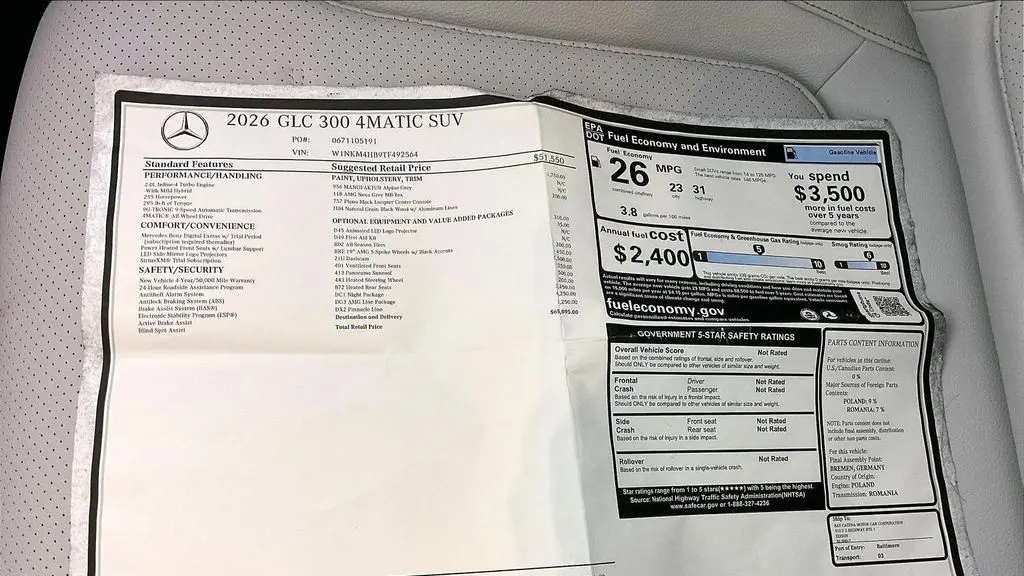 2026 Mercedes-Benz GLC GLC 300 4MATIC