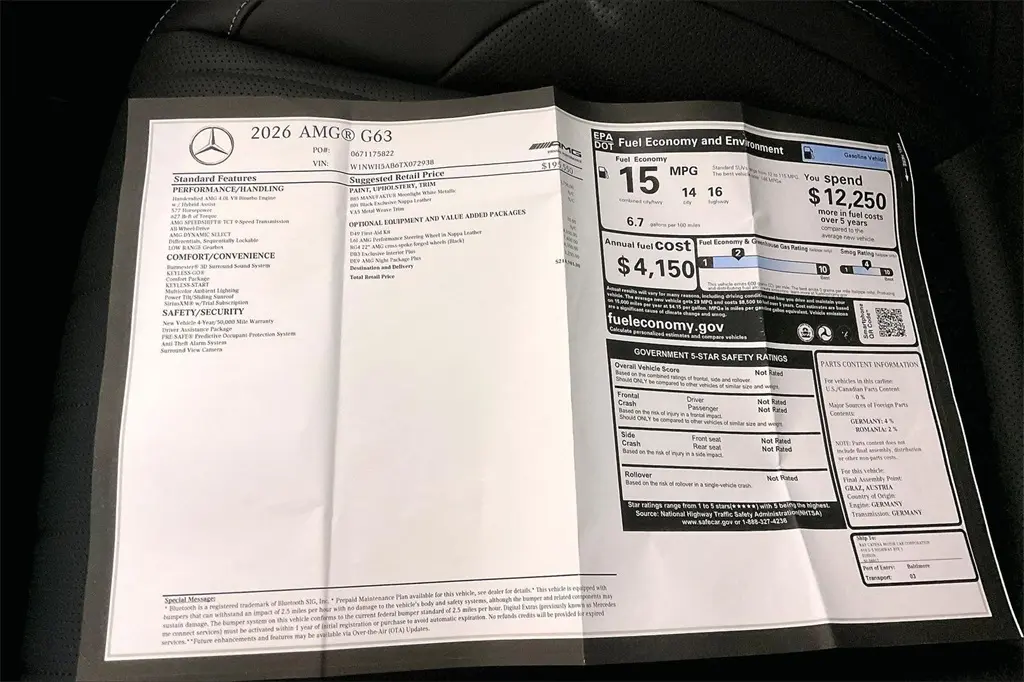 2026 Mercedes-Benz G-Class - $239,995