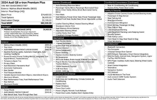2024 Audi Q8 e-tron quattro Premium Plus — photo 1 of 4