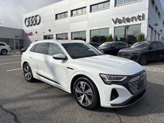 2024 Audi Q8 e-tron with Glacier White Metallic Exterior
