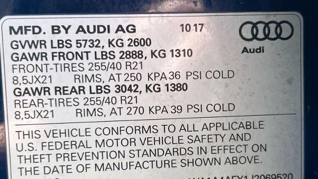 2018 Audi SQ5 3.0T quattro Premium Plus