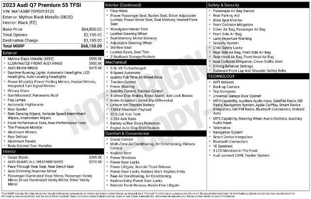 2023 Audi Q7 - $36,490