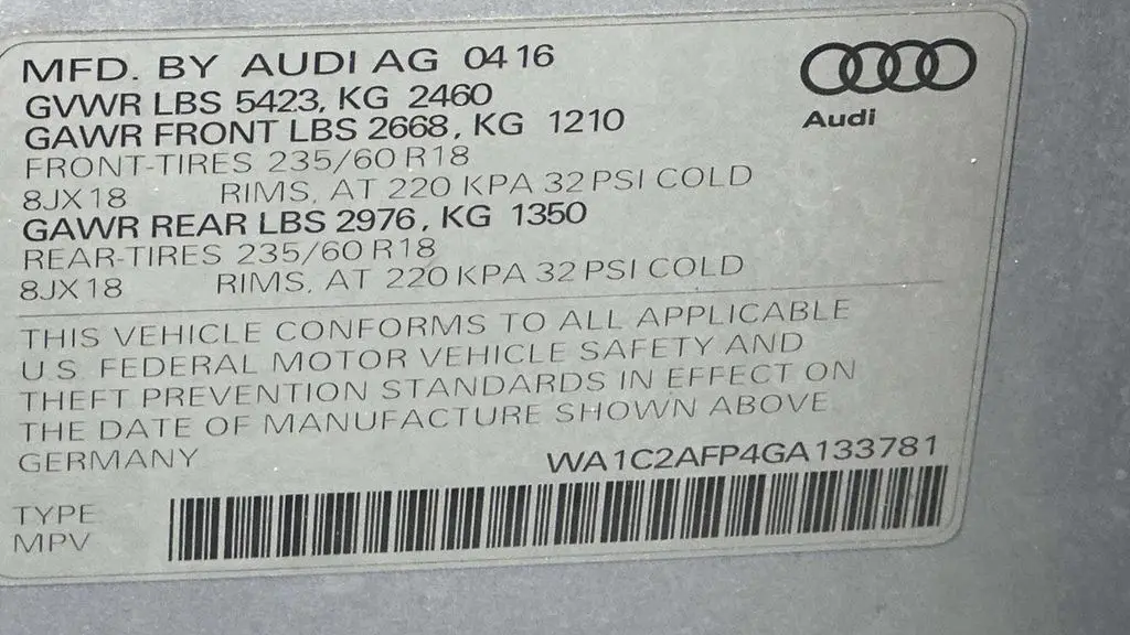 2016 Audi Q5 2.0T quattro Premium