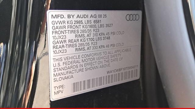 2026 Audi SQ8 4.0T quattro Prestige