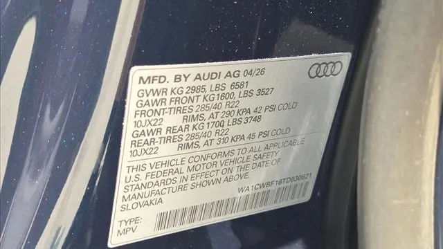 2026 Audi SQ8 4.0T quattro Prestige