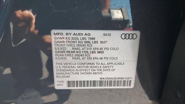 2024 Audi Q8 Sportback e-tron quattro Prestige S line