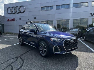2022 Audi Q5 with Navarra Blue Metallic Exterior