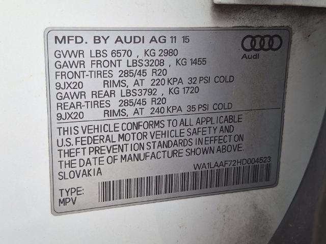 2017 Audi Q7 - $12,800