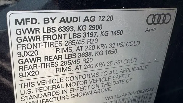 2021 Audi Q7 quattro Premium Plus 45 TFSI