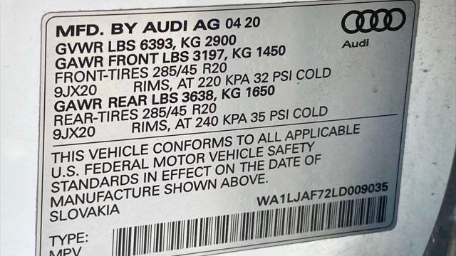 2020 Audi Q7 quattro Premium Plus 45 TFSI