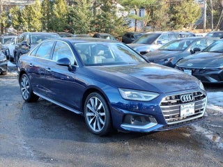 2021 Audi A4 with Navarra Blue Metallic Exterior