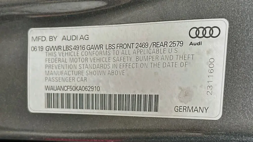 2019 Audi A5 Sportback quattro Premium 45 TFSI