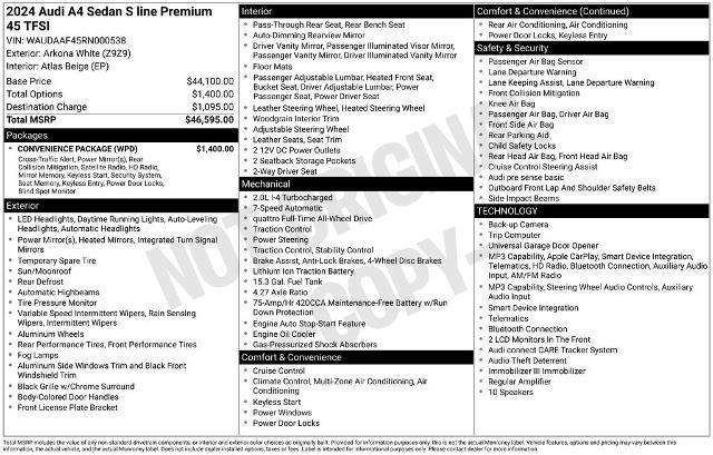 2024 Audi A4 - $27,790