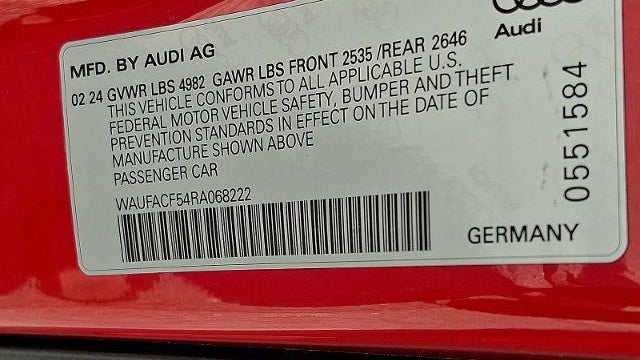 2024 Audi A5 Sportback quattro S line Prem Plus 45 TFSI