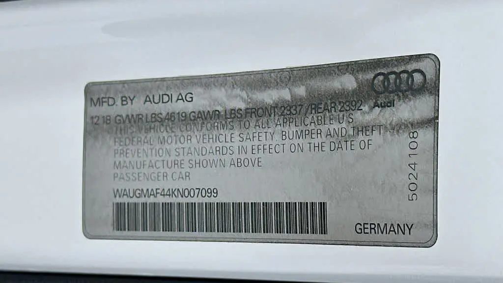2019 Audi A4 Premium 40 TFSI