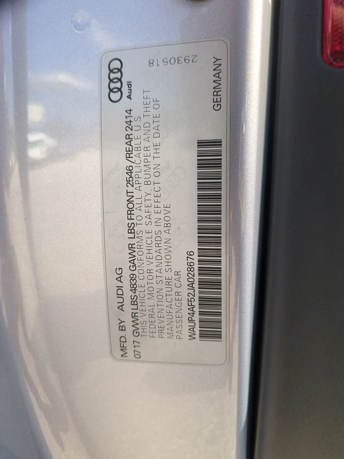 2018 Audi S5 - $22,790