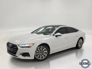 2019 Audi A7 with Glacier White Metallic Exterior