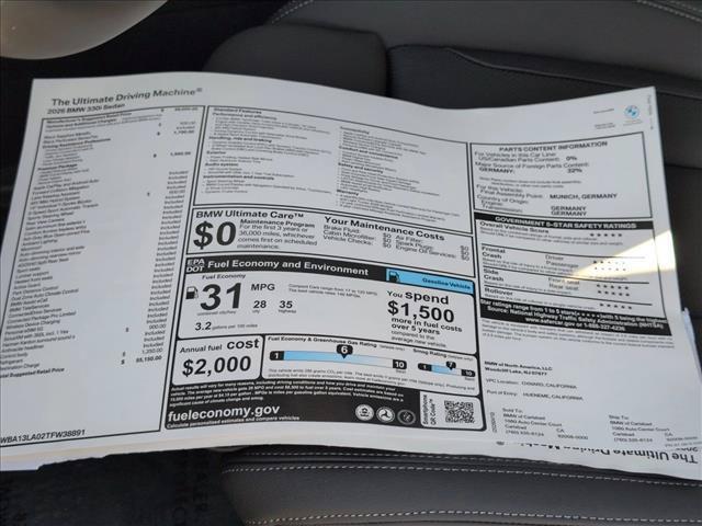 2026 BMW 330i - $55,272