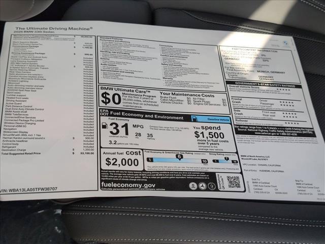 2026 BMW 330i - $53,222
