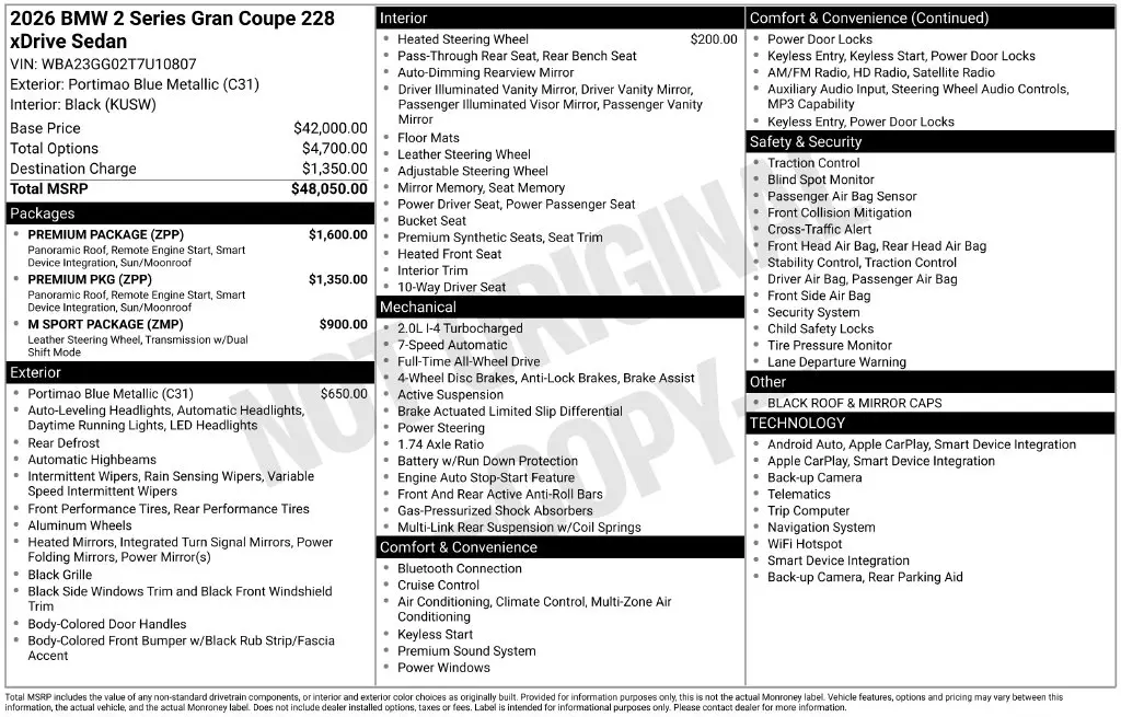 2026 BMW 228 - $28,305