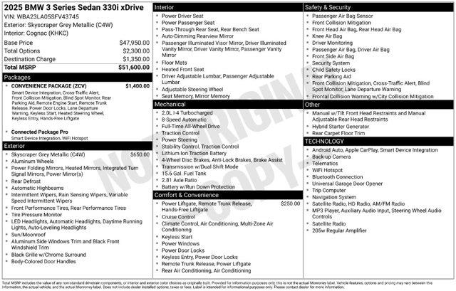 2025 BMW 330i - $34,496