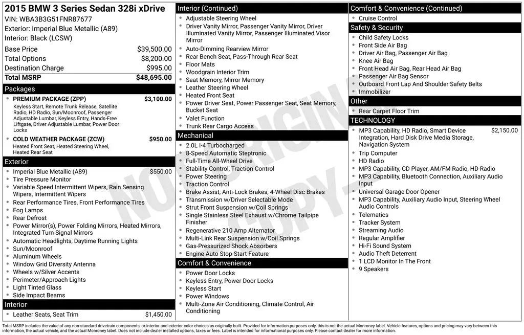 2015 BMW 3 Series 328i xDrive — photo 1 of 6