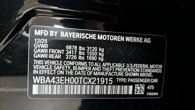 2026 BMW 7 Series 750e xDrive