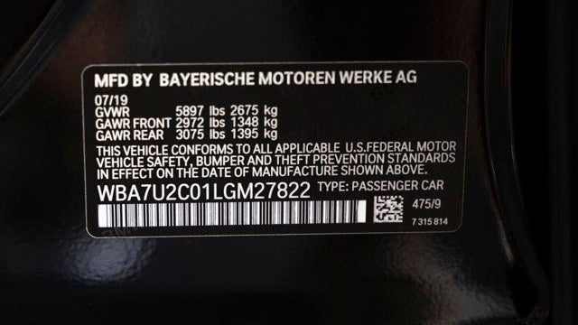 2020 BMW 7 Series 750i xDrive