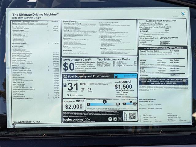 2026 BMW 228 - $45,897