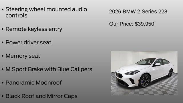 2026 BMW 2 Series 228 Gran Coupe