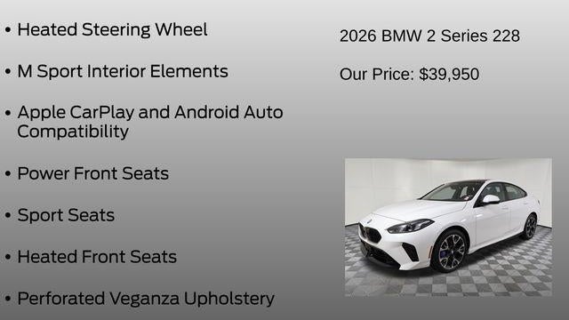 2026 BMW 2 Series 228 Gran Coupe