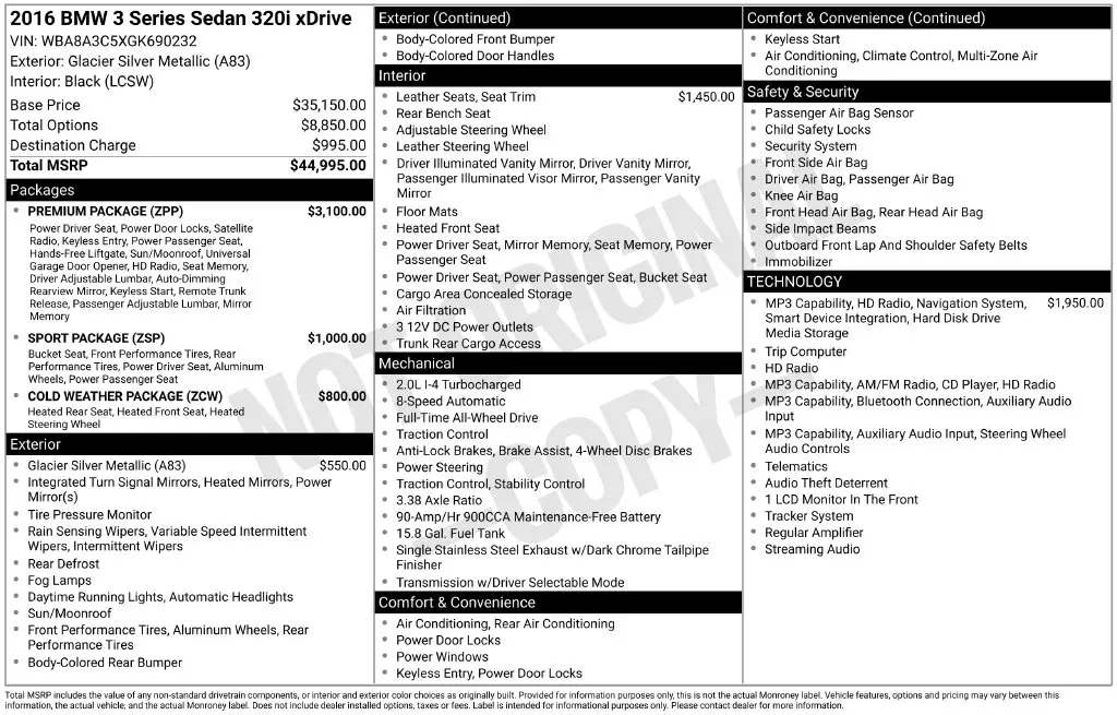 2016 BMW 3 Series 320i xDrive — photo 1 of 3