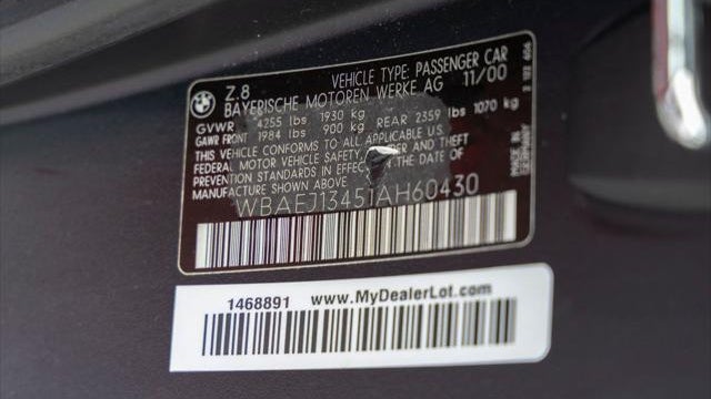 2001 BMW Z8 Base