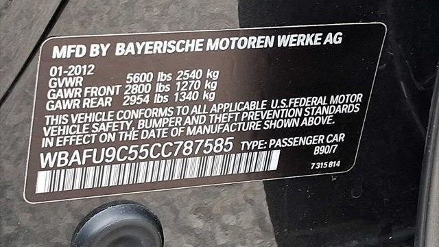 2012 BMW 5 Series 550i xDrive